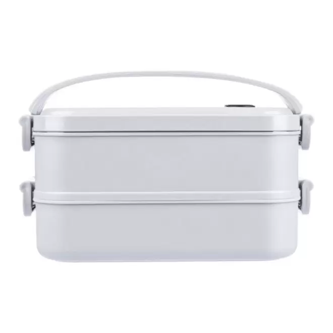 LUNCH BOX PERSONNALISABLE DEUX NIVEAUX 'CENA' - blanc