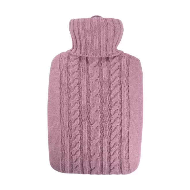 BOUILLOTTE PERSONNALISABLE 1.8L HOUSSE TRICOTEE 'CALDA' - rose