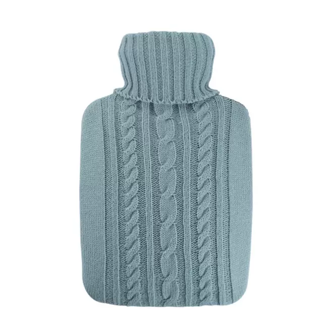 BOUILLOTTE PERSONNALISABLE 1.8L HOUSSE TRICOTEE 'CALDA' - bleu