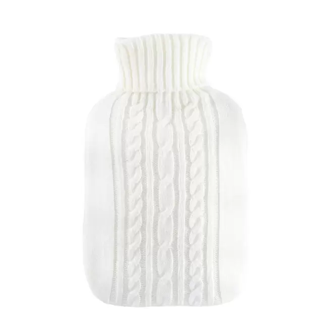 BOUILLOTTE PERSONNALISABLE 1.8L HOUSSE TRICOTEE 'CALDA' - blanc