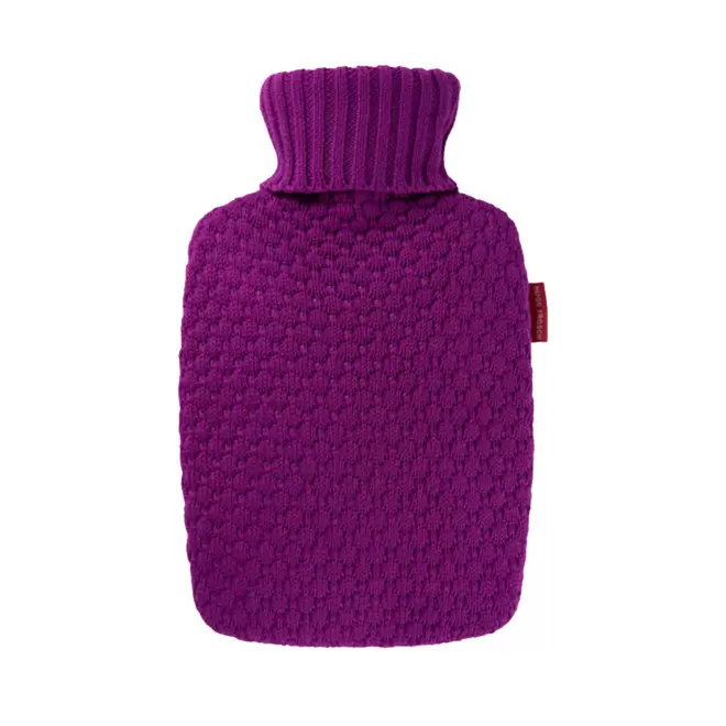 BOUILLOTTE PERSONNALISABLE 1.8L HOUSSE COTON BIO 'CALDA' - violet