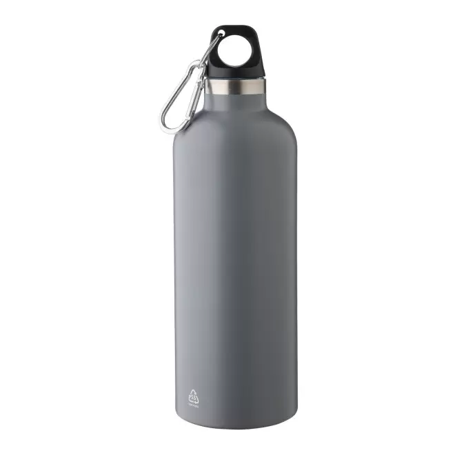 BOUTEILLE ISOTHERME RECYCLE 500ML PERSONNALISABLE 'JOURA' - gris