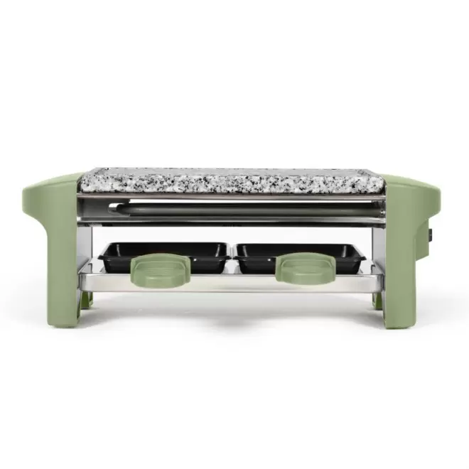 APPAREIL À RACLETTE PUBLICITAIRE 2 PERSONNES LIVOO® 'CHEESE DUO' - sauge