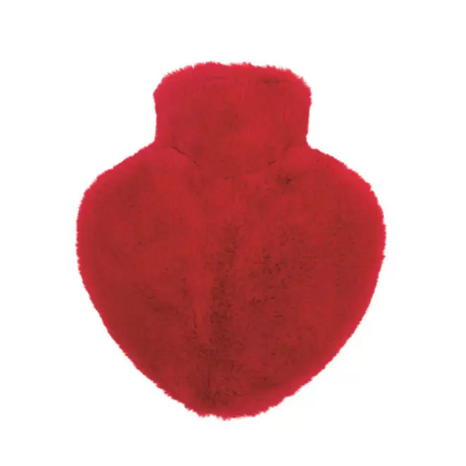 BOUILLOTTE PERSONNALISABLE 1L POILS LONGS 'CALDA COEUR' - rouge