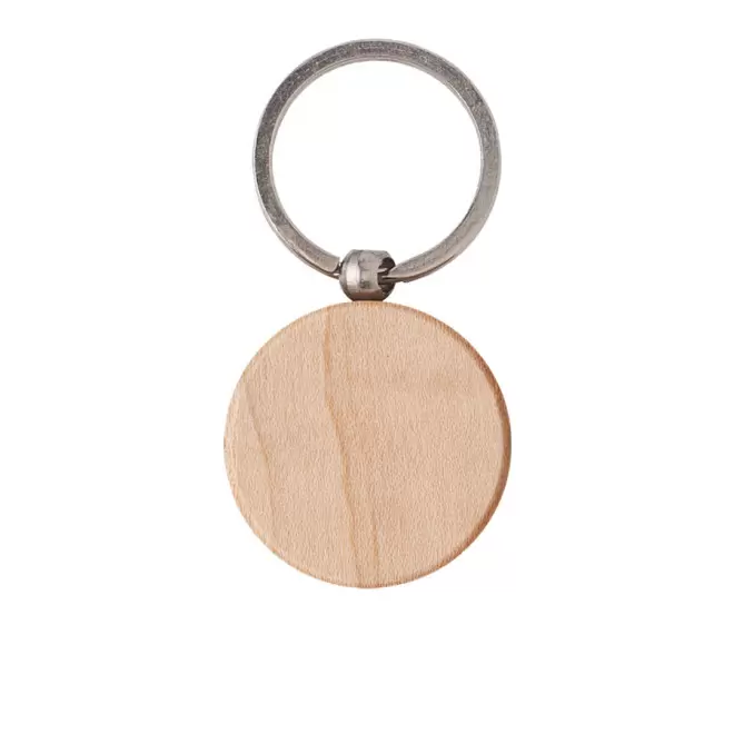 PORTE-CLÉS PERSONNALISÉ EN BOIS 'WOODIE' - rond