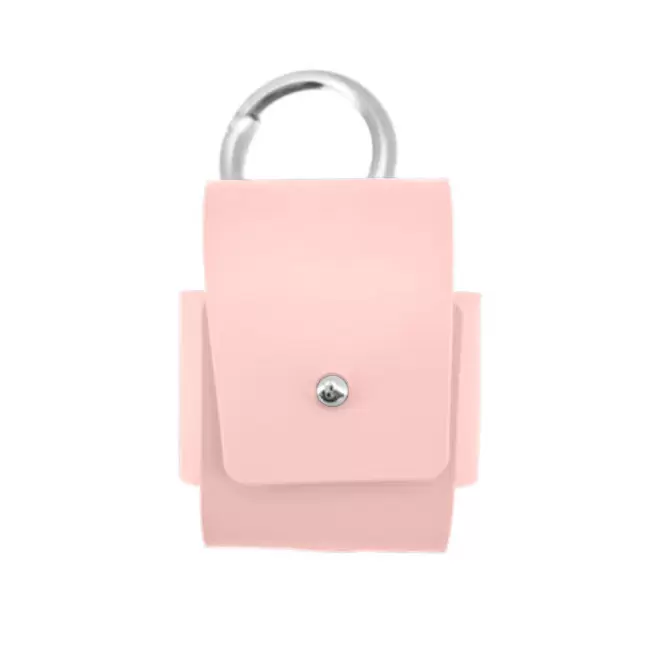 ETUI AIRPODS PERSONNALISABLE CUIR RECYCLE 'ROVER' - rose