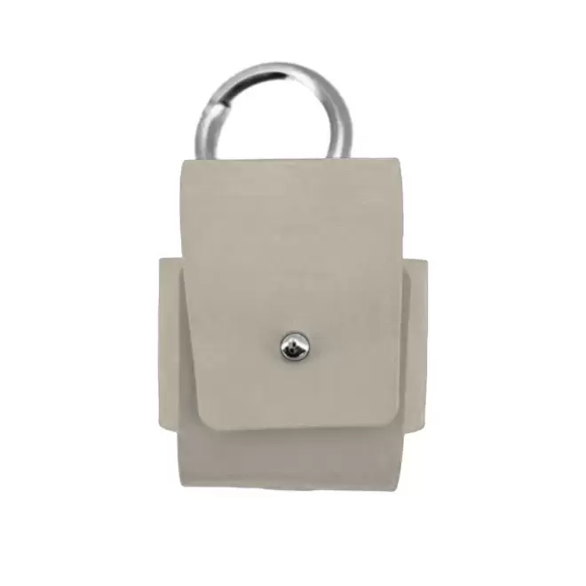 ETUI AIRPODS PERSONNALISABLE CUIR RECYCLE 'ROVER' - ivoire