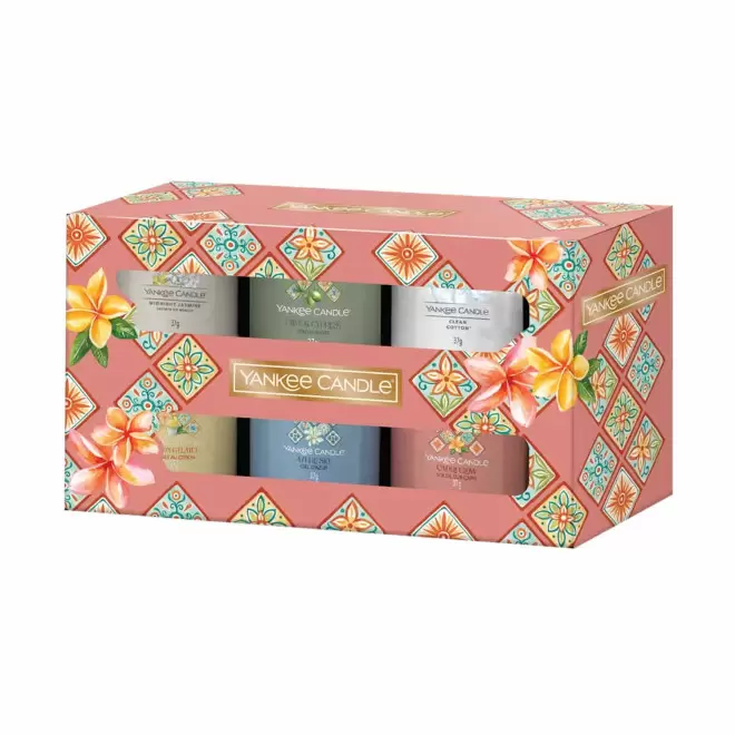 COFFRET 6 BOUGIES PARFUMEE 'YANKEE CANDLE' - rose