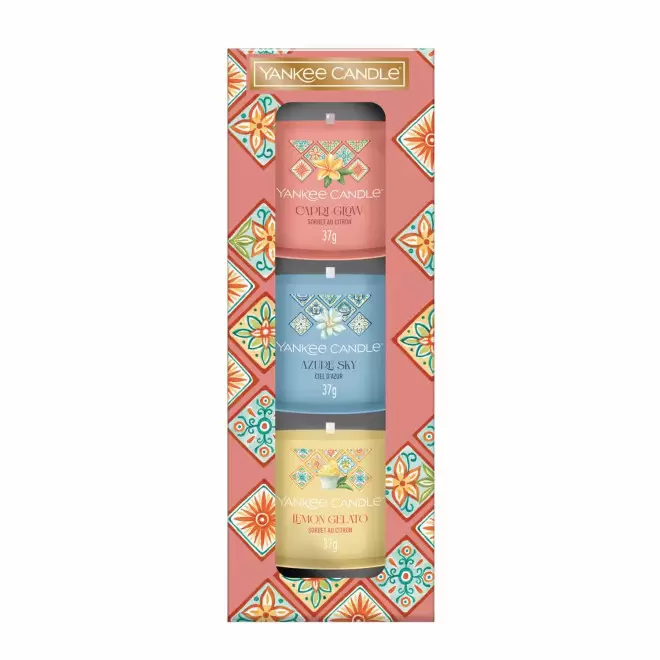 COFFRET 3 BOUGIES PARFUMEE 'YANKEE CANDLE' - rose