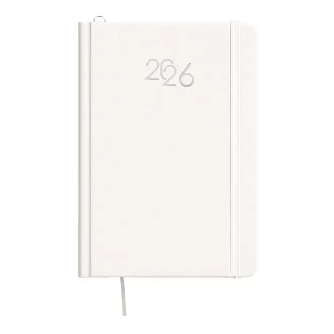 AGENDA SEMAINIER CARTON COLORE PERSONNALISE 'SEPTI' - blanc