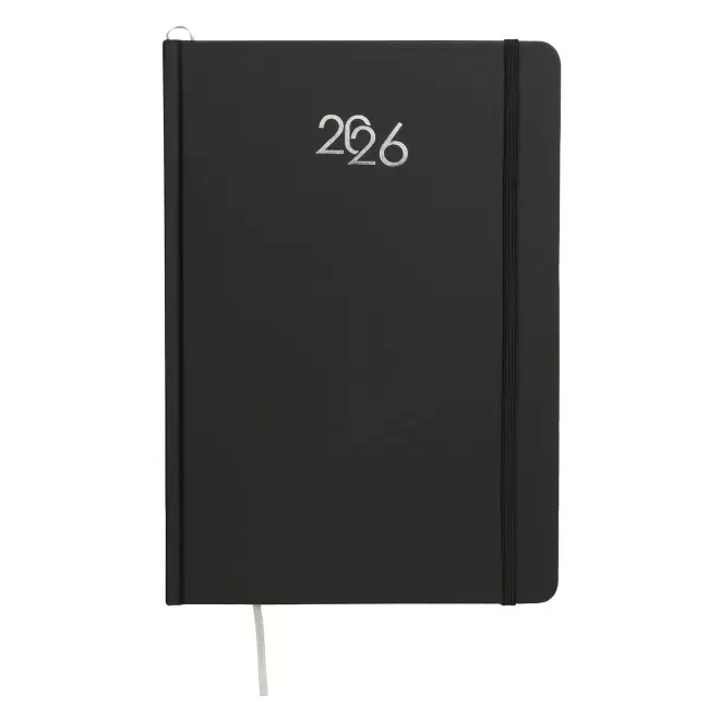 AGENDA SEMAINIER CARTON COLORE PERSONNALISE 'SEPTI' - noir
