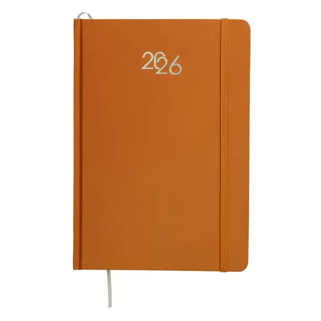 AGENDA SEMAINIER CARTON COLORE PERSONNALISE 'SEPTI' - orange