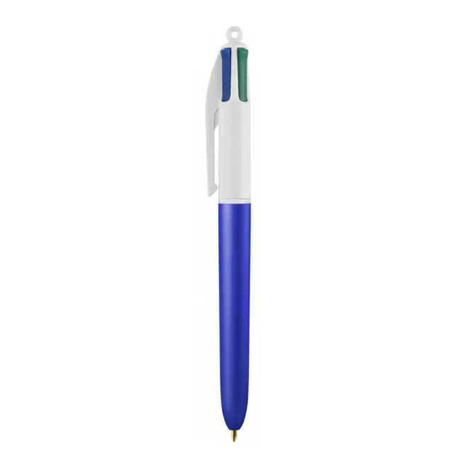 STYLO BIC® PERSONNALISABLE 4 COULEURS 'GLACE' - blanc/bleu