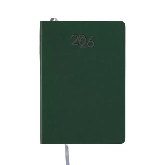 AGENDA SEMAINIER PU SOUPLE PERSONNALISE 'APRIL' - vert