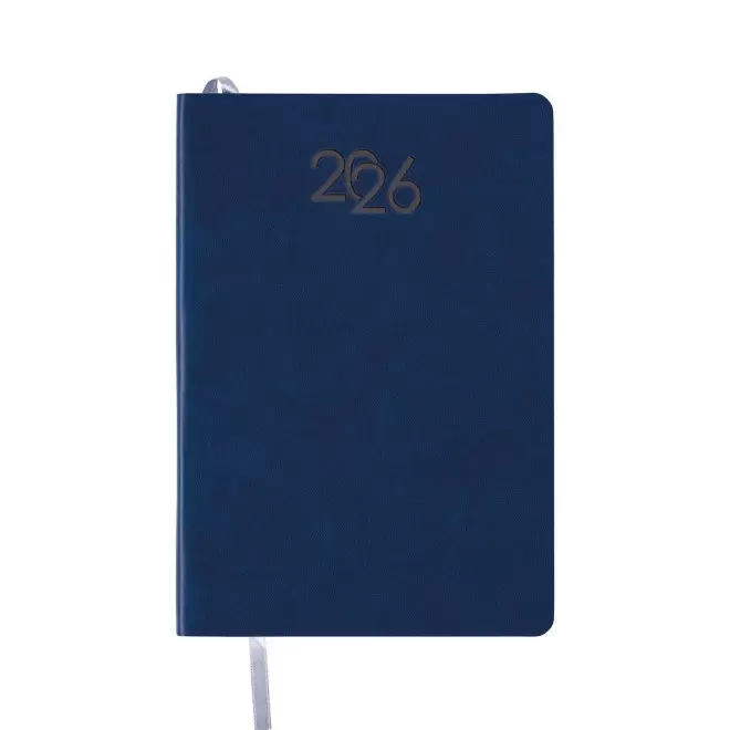 AGENDA SEMAINIER PU SOUPLE PERSONNALISE 'APRIL' - bleu marine