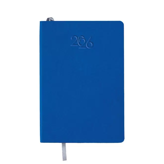 AGENDA SEMAINIER PU SOUPLE PERSONNALISE 'APRIL' - bleu royal
