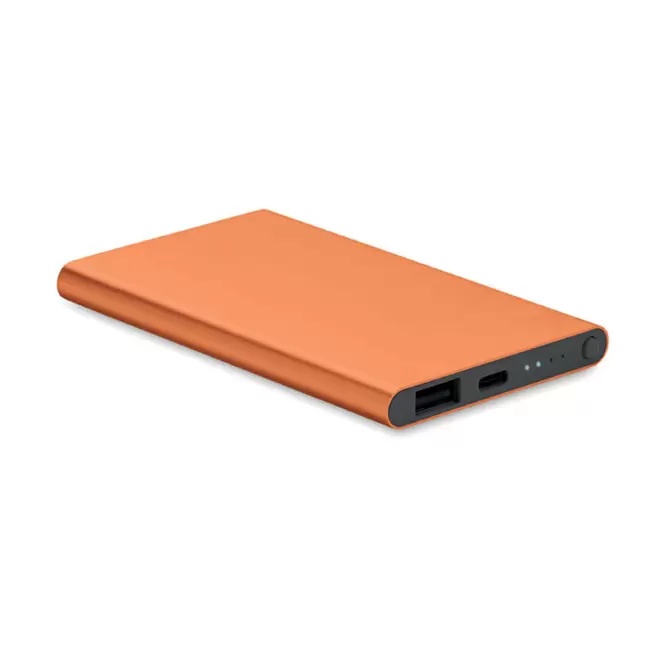 POWERBANK PERSONNALISABLE 4000MAH ALU RECYCLE 'POWERDOCK' - orange