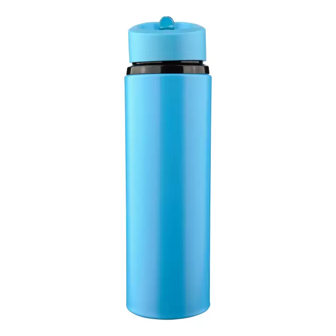 GOURDE PERSONNALISABLE EN ACIER RECYCLE 500ML 'ALBUA' - bleu clair