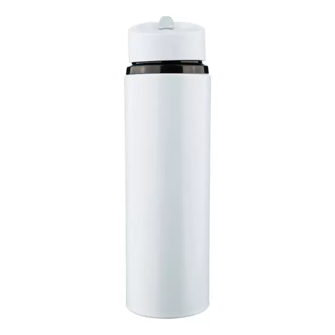 GOURDE PERSONNALISABLE EN ACIER RECYCLE 500ML 'ALBUA' - blanc
