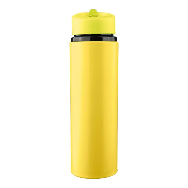 GOURDE PERSONNALISABLE EN ACIER RECYCLE 500ML 'ALBUA' - jaune