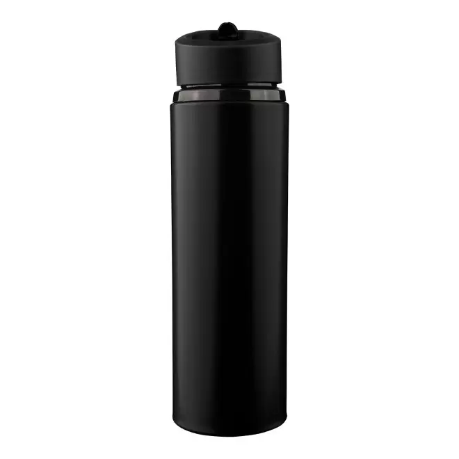 GOURDE PERSONNALISABLE EN ACIER RECYCLE 500ML 'ALBUA' - noir