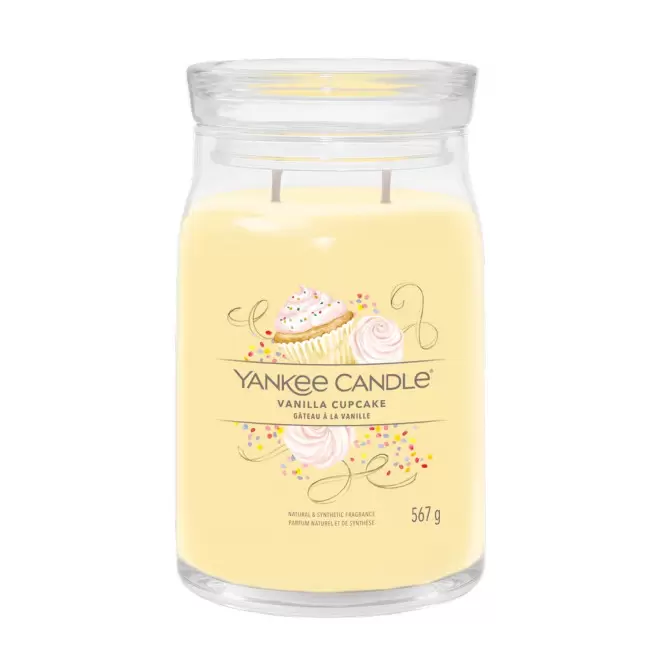BOUGIE DEUX MECHES GRANDE 'YANKEE CANDLE' - gâteau à la vanille