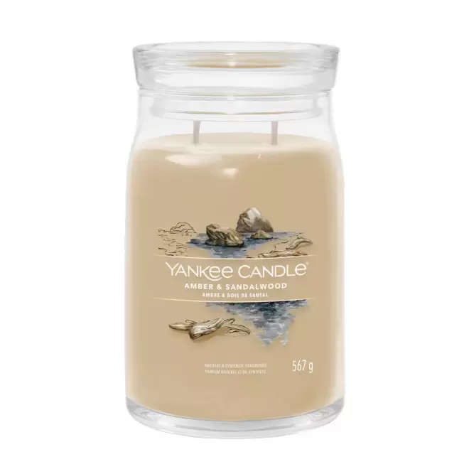 BOUGIE DEUX MECHES GRANDE 'YANKEE CANDLE' - ambre et bois de santal