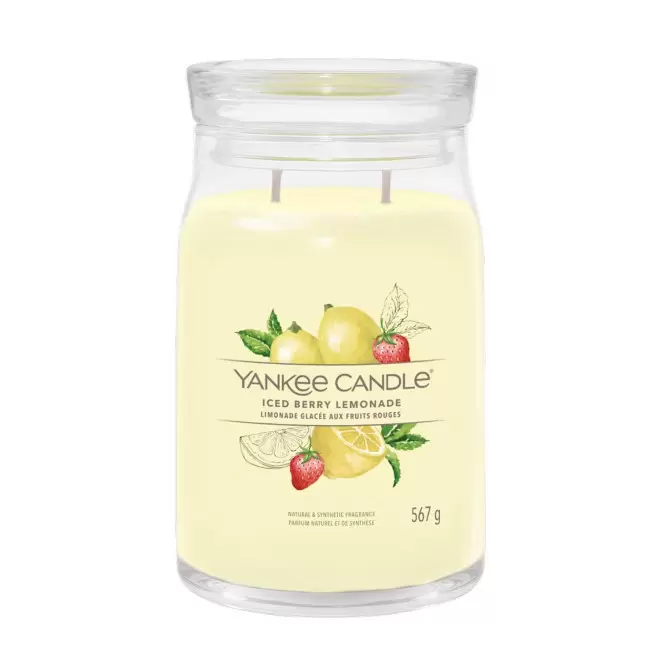 BOUGIE DEUX MECHES GRANDE 'YANKEE CANDLE' - limonade glacée aux fruits rouges