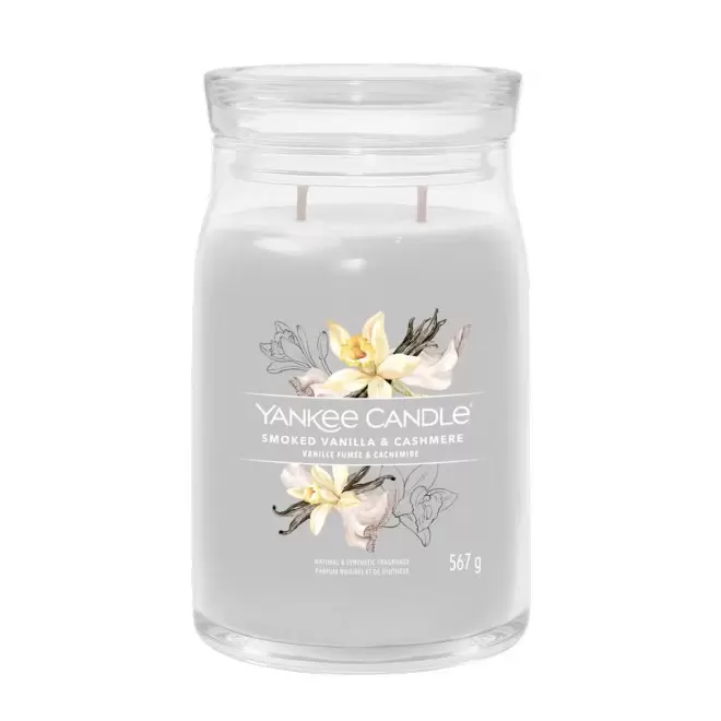 BOUGIE DEUX MECHES GRANDE 'YANKEE CANDLE' - vanille fumée et cachemire
