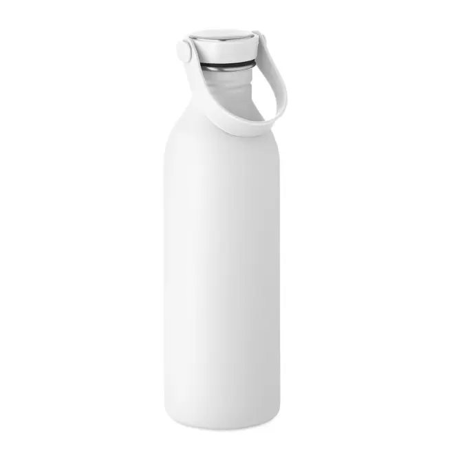 BOUTEILLE PERSONNALISABLE EN ACIER RECYCLE 500ML ' LURA' - blanc