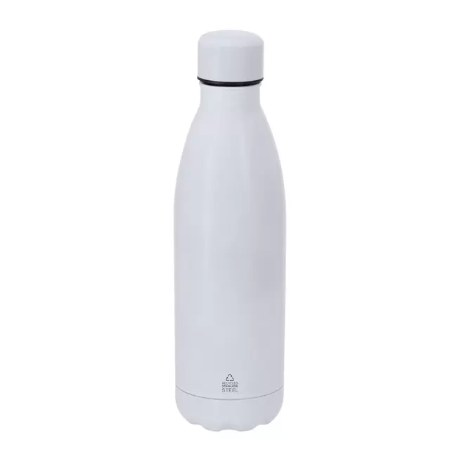 GOURDE PERSONNALISABLE ISOTHERME ACIER RECYCLE 500ML 'LOS' - blanc