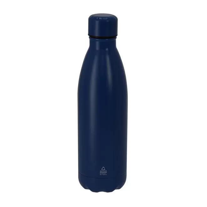GOURDE PERSONNALISABLE ISOTHERME ACIER RECYCLE 500ML 'LOS' - bleu marine