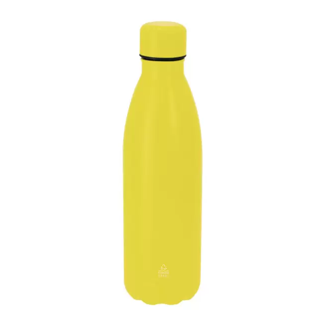 GOURDE PERSONNALISABLE ISOTHERME ACIER RECYCLE 500ML 'LOS' - jaune