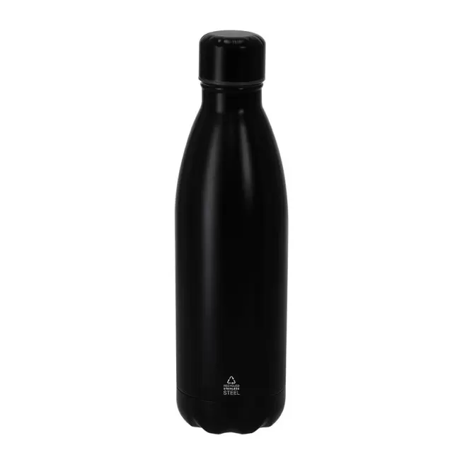GOURDE PERSONNALISABLE ISOTHERME ACIER RECYCLE 500ML 'LOS' - noir