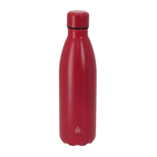 GOURDE PERSONNALISABLE ISOTHERME ACIER RECYCLE 500ML 'LOS' - rouge