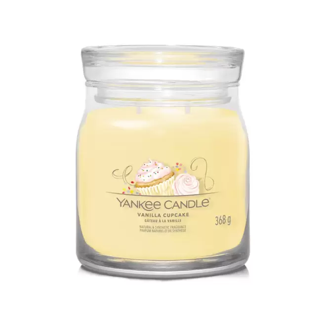 BOUGIE DEUX MECHES MOYENNE 'YANKEE CANDLE' - gâteau à la vanille