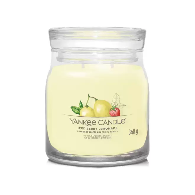 BOUGIE DEUX MECHES MOYENNE 'YANKEE CANDLE' - limonade glacée aux fruits rouges