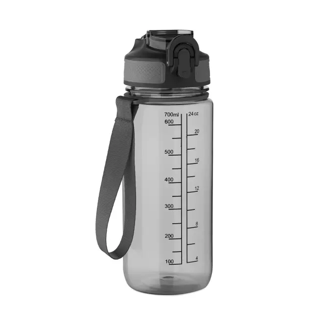 GOURDE RPET PERSONNALISABLE AVEC PAILLE 700ML 'DAYLY' - gris