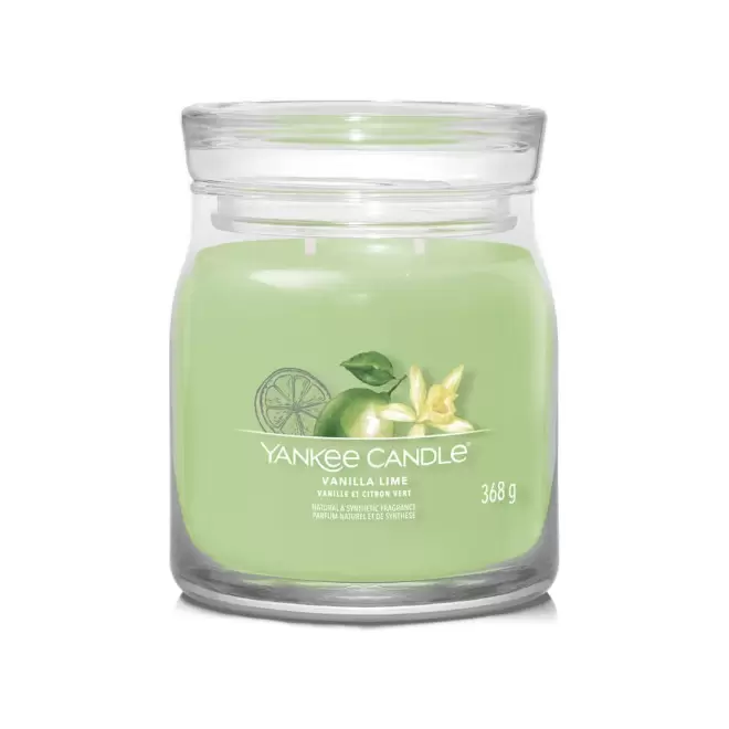 BOUGIE DEUX MECHES MOYENNE 'YANKEE CANDLE' - vanille citron vert