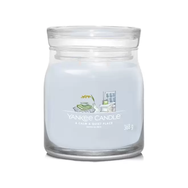 BOUGIE DEUX MECHES MOYENNE 'YANKEE CANDLE' - havre de paix