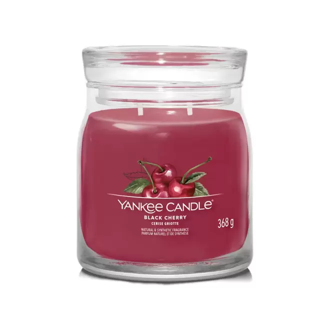 BOUGIE DEUX MECHES MOYENNE 'YANKEE CANDLE' - cerise griotte