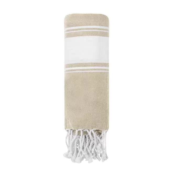PAREO/FOUTA PERSONNALISABLE 'HORTENSE 180 CLASSIC' - naturel clair