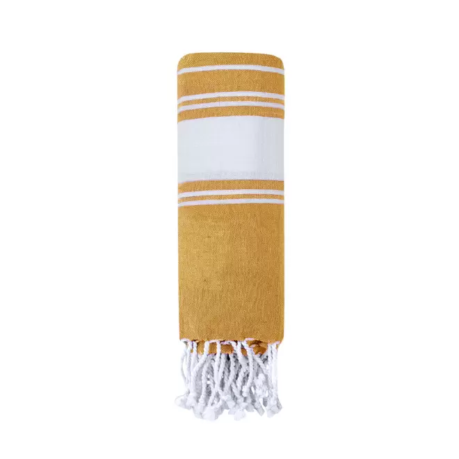 PAREO/FOUTA PERSONNALISABLE 'HORTENSE 180 P.RAYURES' - orange