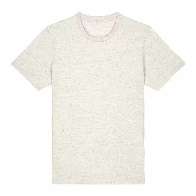 TEE-SHIRT MIXTE PERSONNALISABLE CHINE 'CRAFTER' - beige chiné