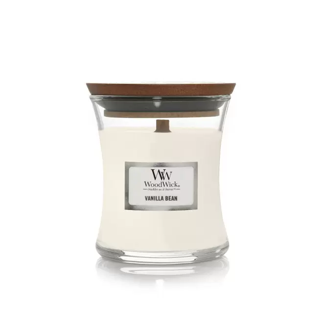 BOUGIE PARFUMEE MECHE BOIS 'WOODWICK MINI' - gousse de vanille