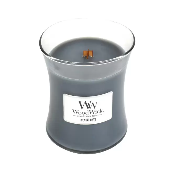 BOUGIE PARFUMEE MECHE BOIS 'WOODWICK' - nuit d'onyx