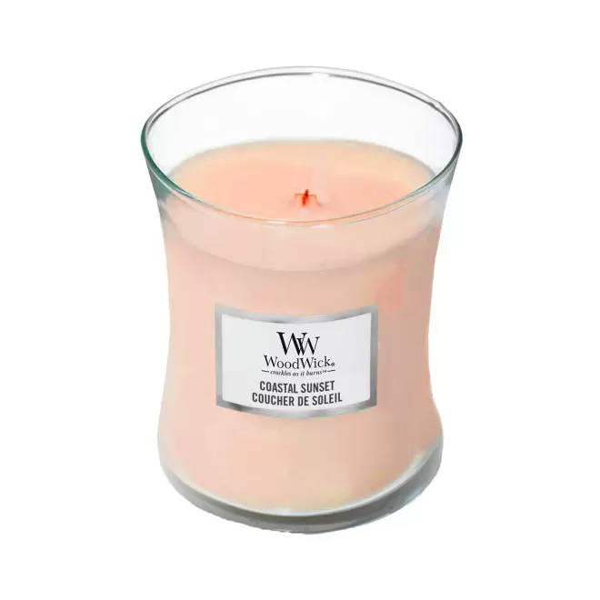 BOUGIE PARFUMEE MECHE BOIS 'WOODWICK' - coucher de soleil