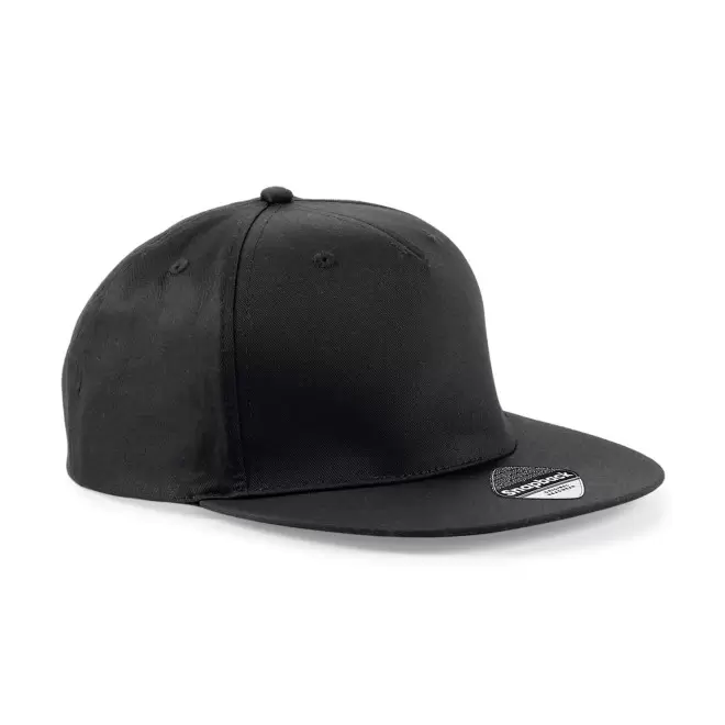 CASQUETTE SNAPBACK PERSONNALISABLE 'FLAT PEAK' - noir