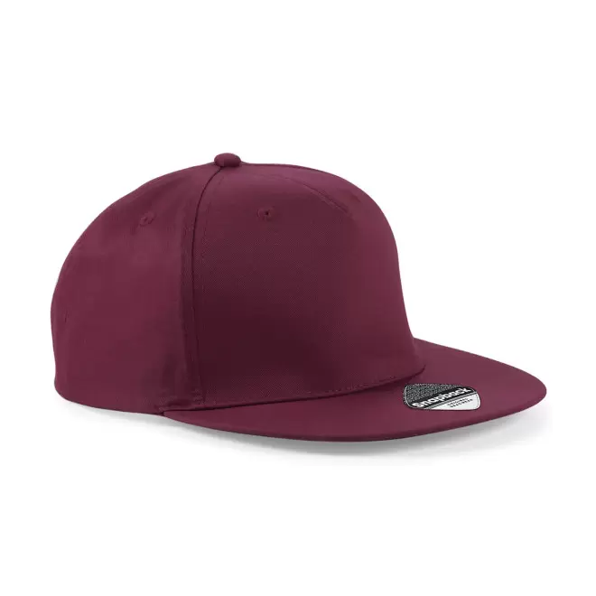 CASQUETTE SNAPBACK PERSONNALISABLE 'FLAT PEAK' - bordeaux