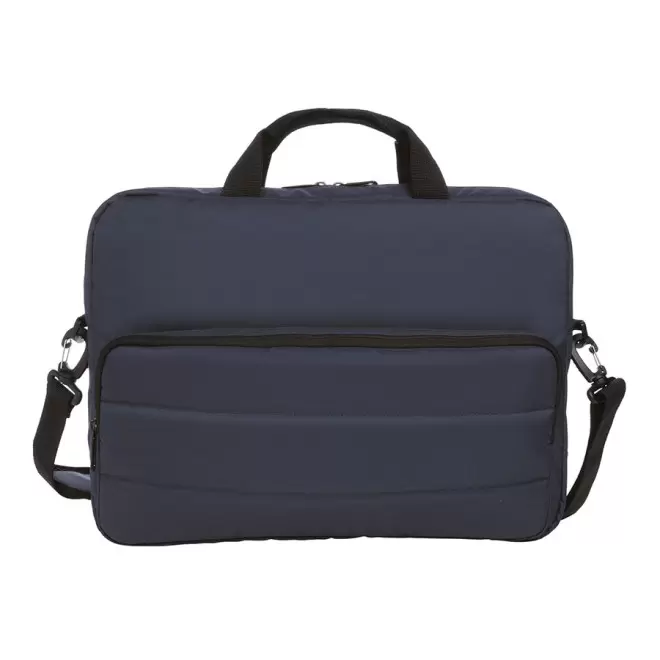 SACOCHE PUBLICITAIRE POUR ORDINATEUR 15.6" IMPACT® EN RPET AWARE 'ESPOO' - marine